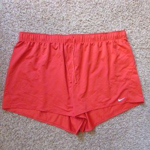 NWOT Nike Dri Fit 3X Red Jogging Running Shorts Elastic Waist Polyester Shorter